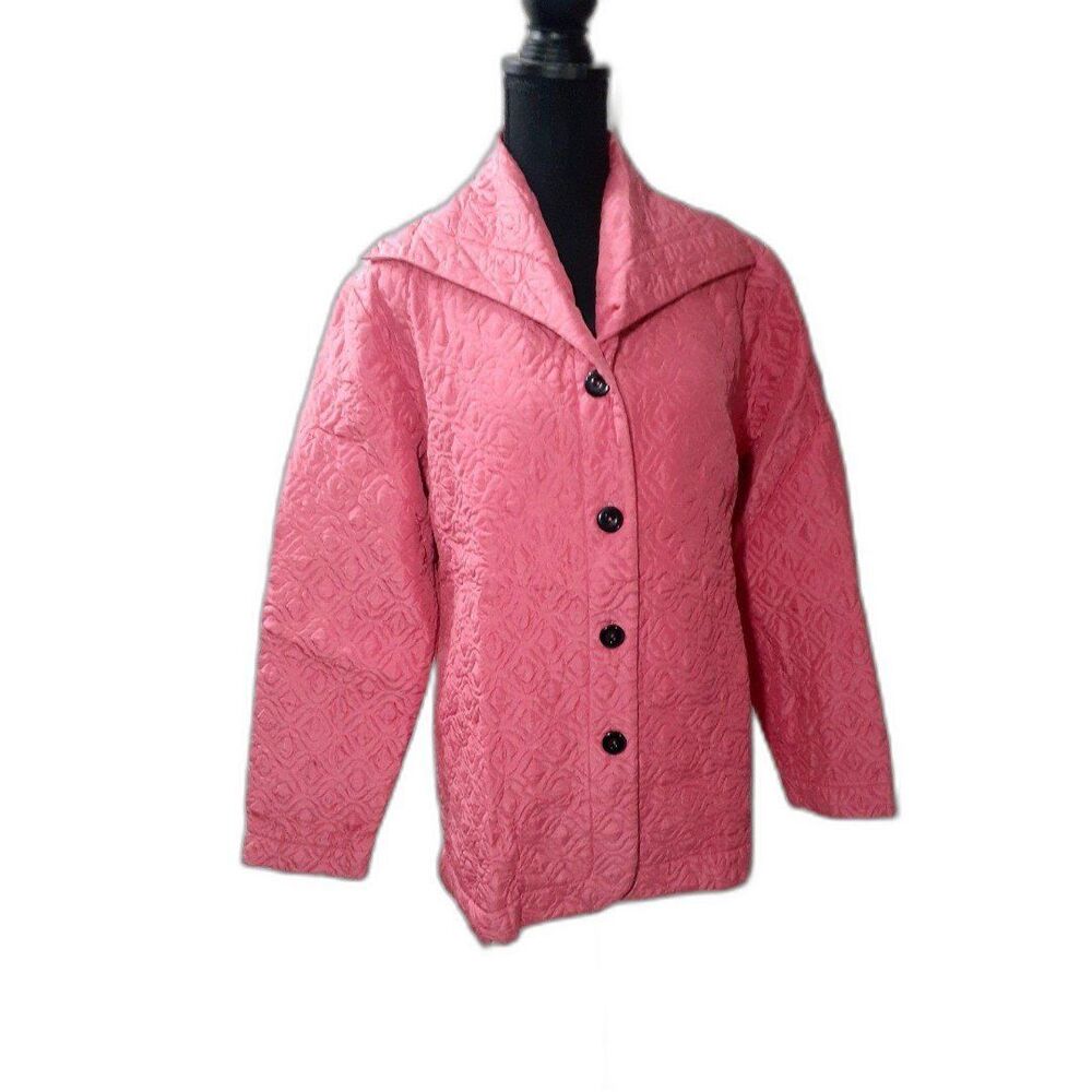 Kiko Comfortable  Jacket Women’s Size S Pink 100 % Silk Brand New Y2K #120